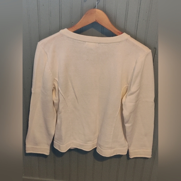 Lulu-B Women's Cream Button Up Sweater | Long Sleeve | Large - Picture 2 of 7
